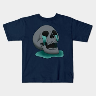 Skull Fountain (Water/Blue) Kids T-Shirt